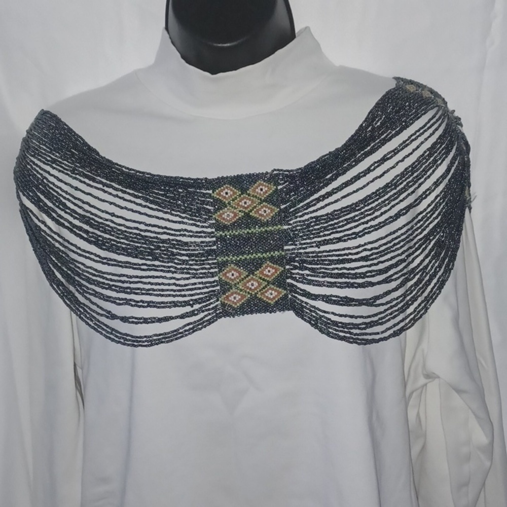 Gorgeous Multi Colored Seed Bead Collar, handmade, Native design
